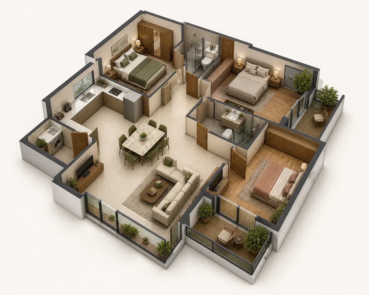 Urbanrise Begur Koppa 3 BHK + 2 toilets floor plan image